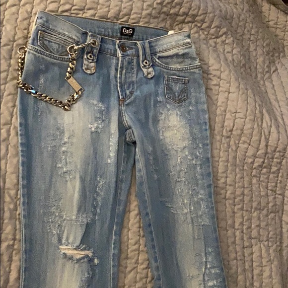 Dolce & Gabbana Jeans 28 early 2000’s Y2K style hemmed at 29 inch inseam - Picture 1 of 11